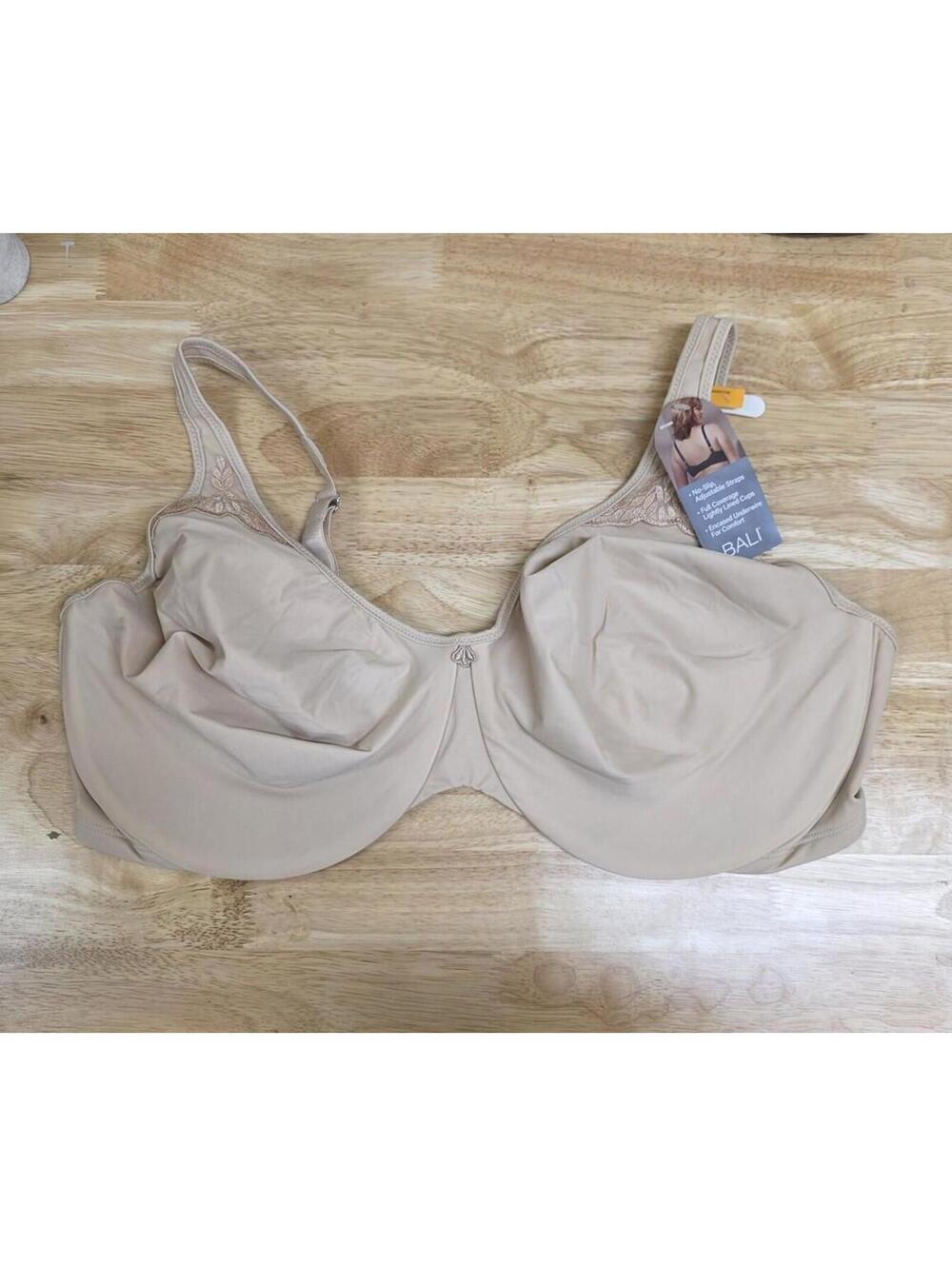 Bali Women’s Passion for Comfort Minimizer Underwire Bra Soft Taupe 44DD